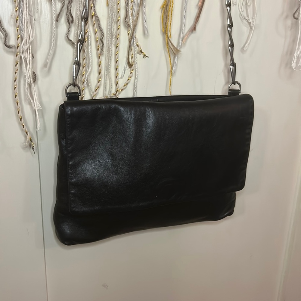 Vagabond Soft Leather Chainlink Crossbody / Knot Top Option for Shoulder Bag